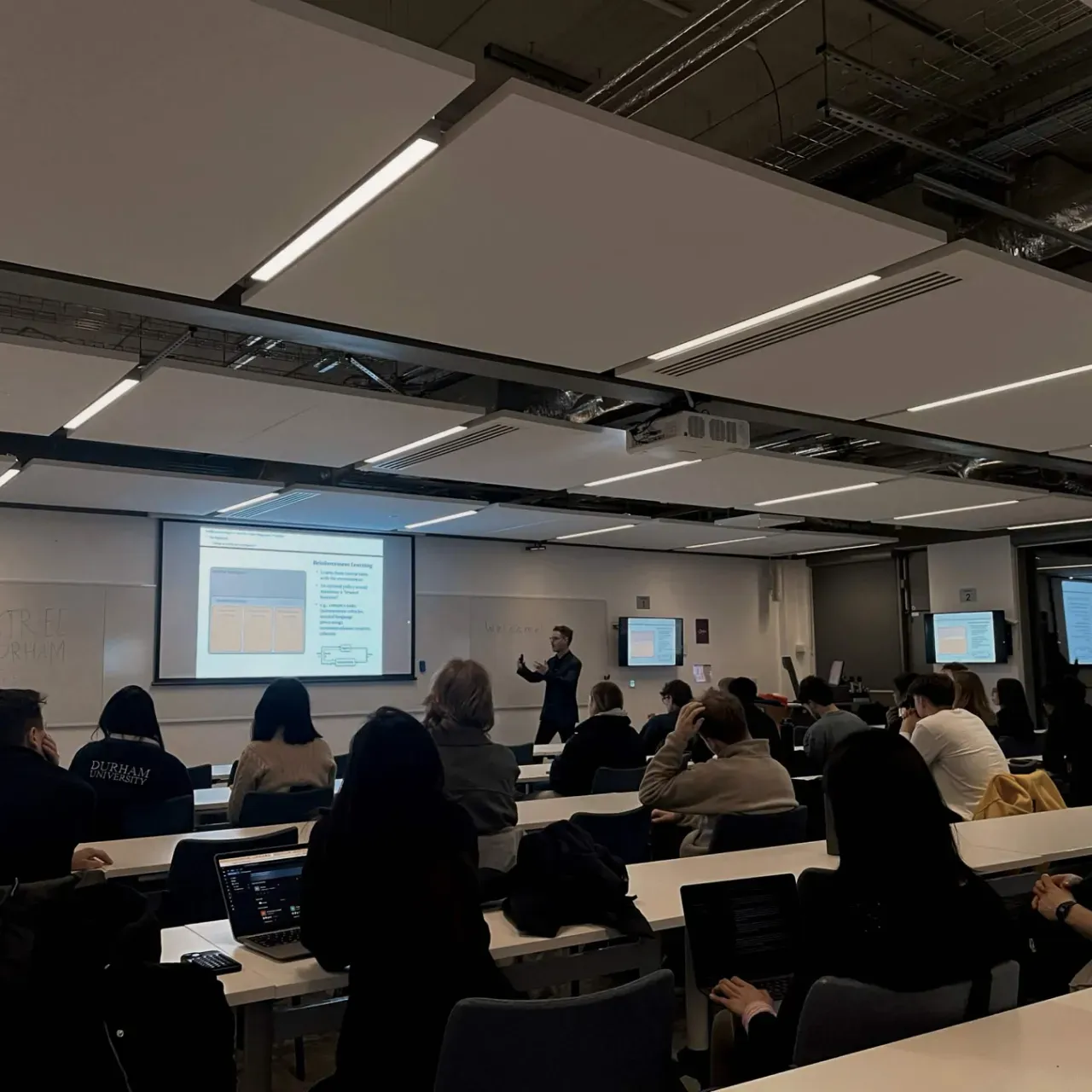 Students at a DAISI talk in Durham